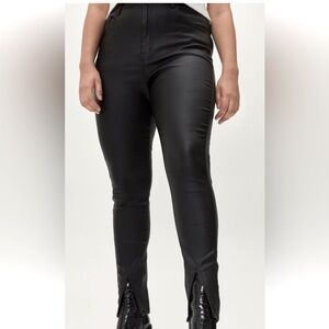 Nasty Gal Split Front Faux Leather Pants